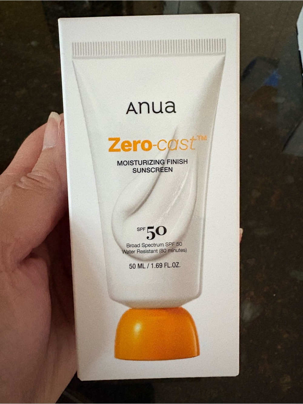 New ANUA Zero-cast SPF 50 Moisturizing Finish Sunscreen - 1.69 oz travel size